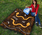 aboriginal-premium-quilt-indigenous-snake-hand-brown-color-1