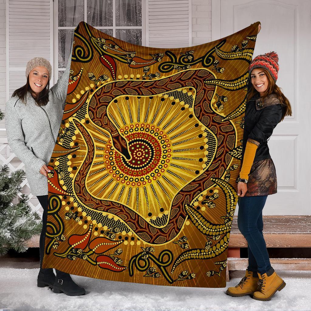 premium-blanket-australian-aboriginal-snake-rainbow-serpent