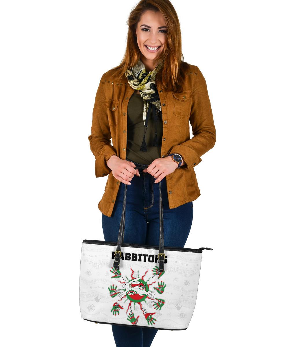 rabbitohs-indigenous-large-leather-bag-animals-aboriginal