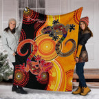 aboriginal-personalised-premium-blanket-couple-aboriginal-lizards