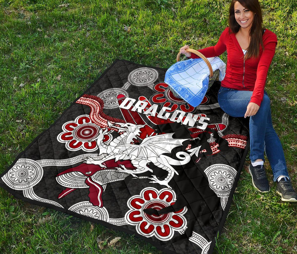 dragons-premium-quilt-st-george-indigenous-black