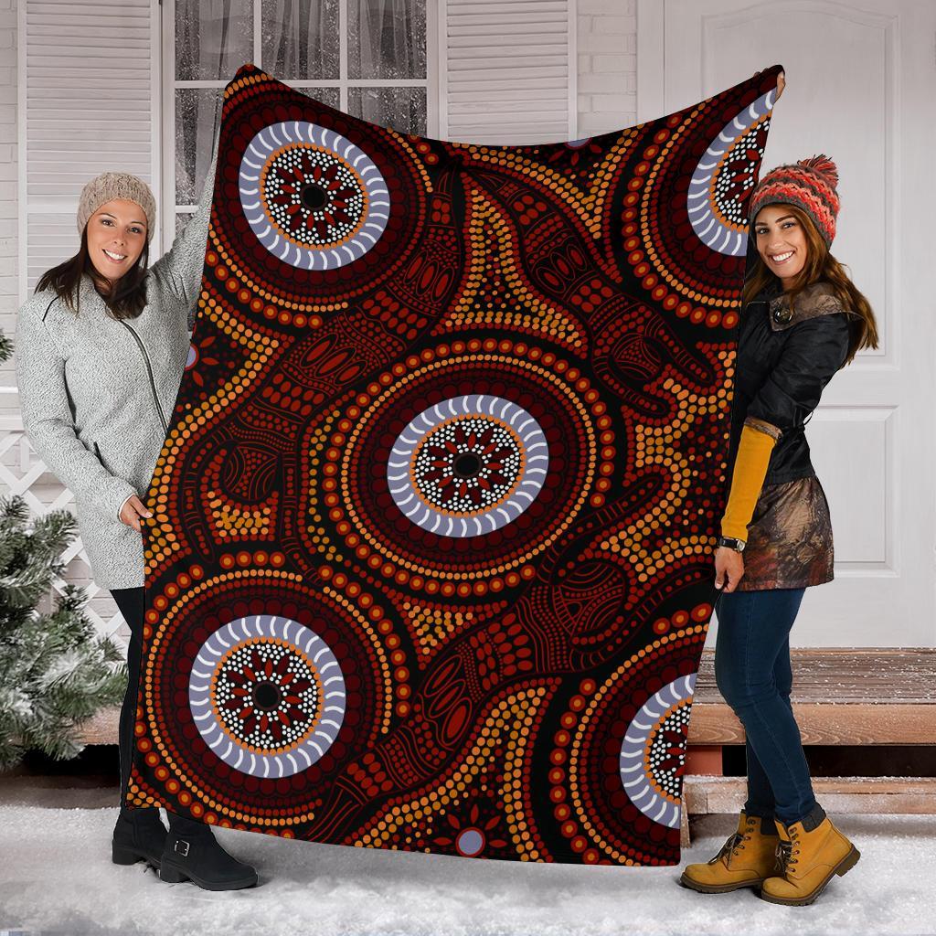 aboriginal-premium-blanket-aboriginal-human-dot-painting-art