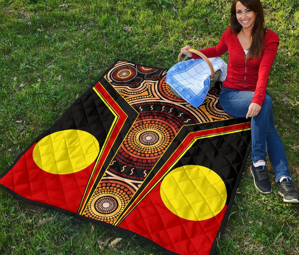 premium-quilt-aboriginal-with-dot-painting-art