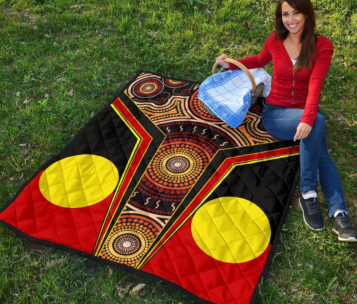 premium-quilt-aboriginal-with-dot-painting-art