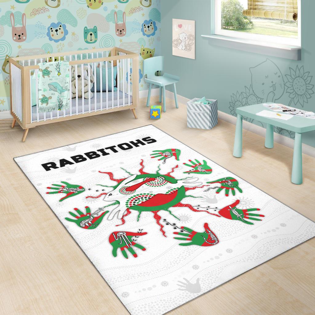 rabbitohs-indigenous-area-rug-animals-aboriginal