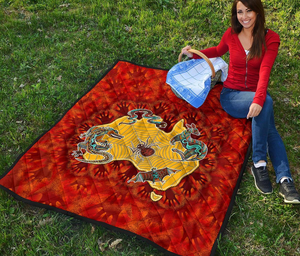 aboriginal-premium-quilt-australia-map-hand-patterns-spider-web