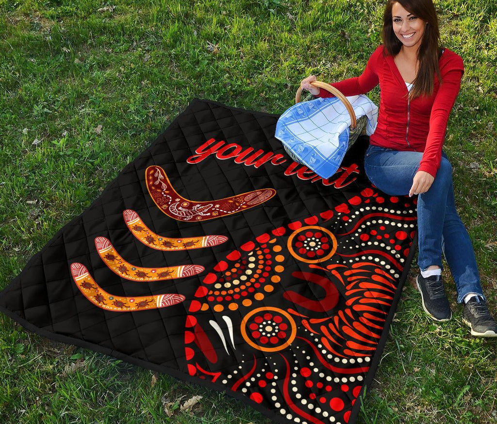 aboriginal-personalised-premium-quilt-aboriginal-boomerangs-with-dot-painting-pattern