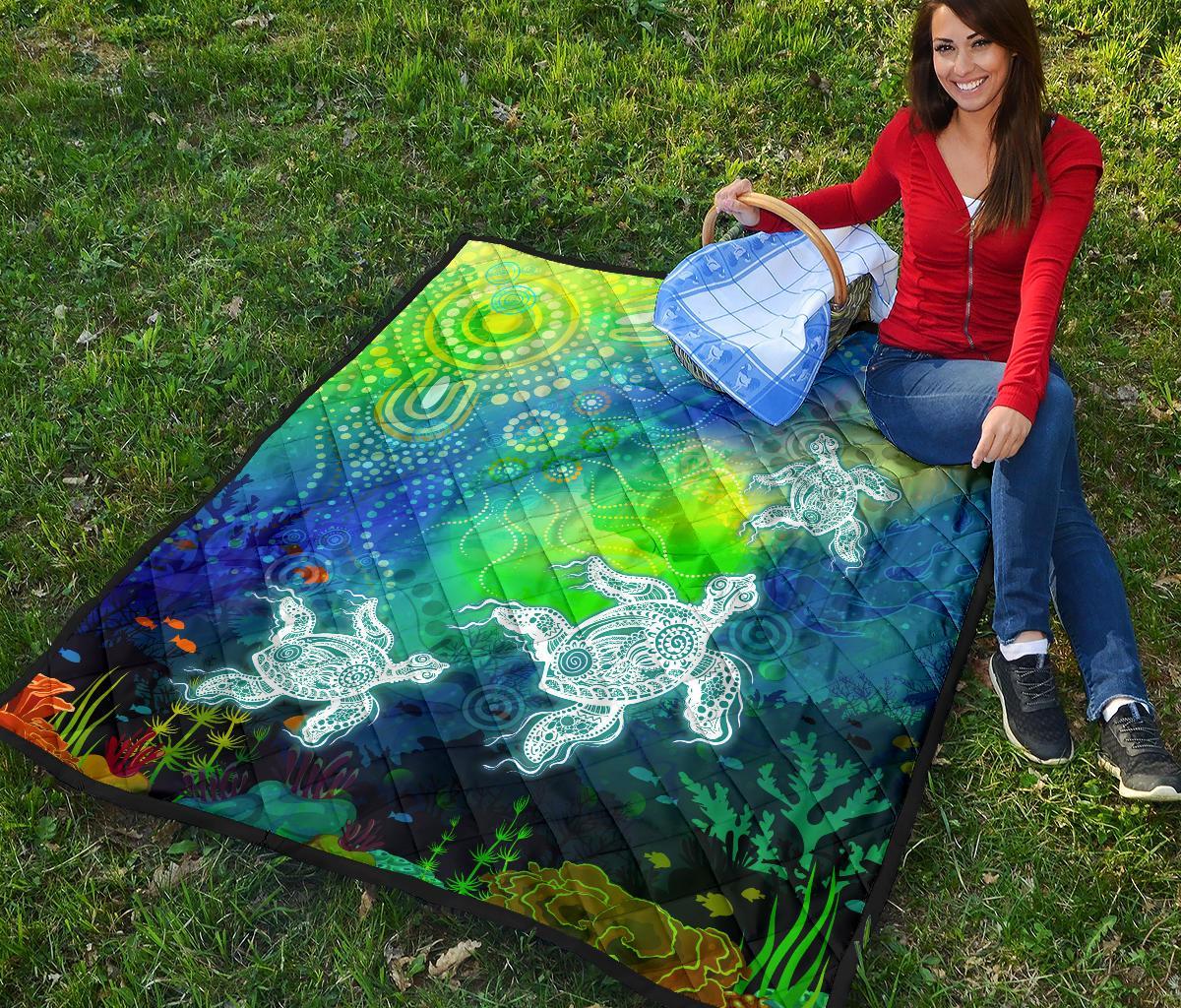 aboriginal-premmium-quilt-indigenous-turtle-ocean-dot-painting-art