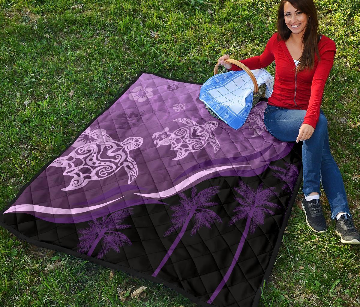 purple-turtle-hibiscus-premium-quilt