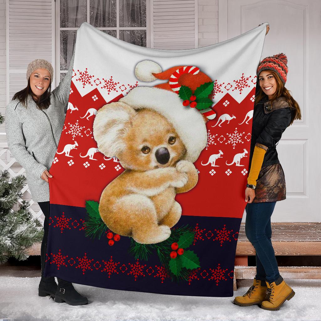 premium-blanket-koala-blanket-kangaroo-symbol-snowflakes