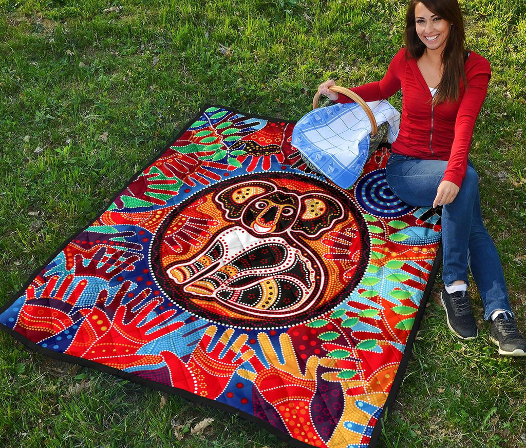 aboriginal-premium-quilt-koala-and-hand-art-dot-painting-quilt