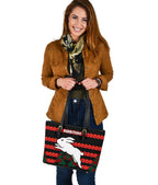 south-sydney-rabbitohs-small-leather-tote-anzac-day-poppy-flower-vibes