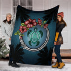 new-zealand-premium-blanket-polynesian-ohana-turtle-hibiscus-mother-son