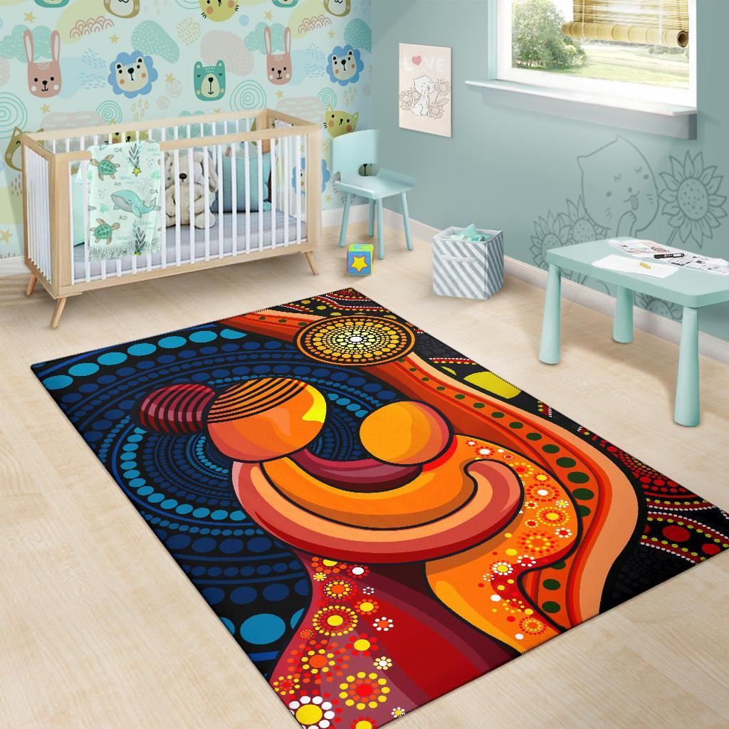 area-rug-aboriginal-mother-and-son