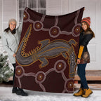 aboriginal-premium-blanket-indigenous-crocodile-brown-color