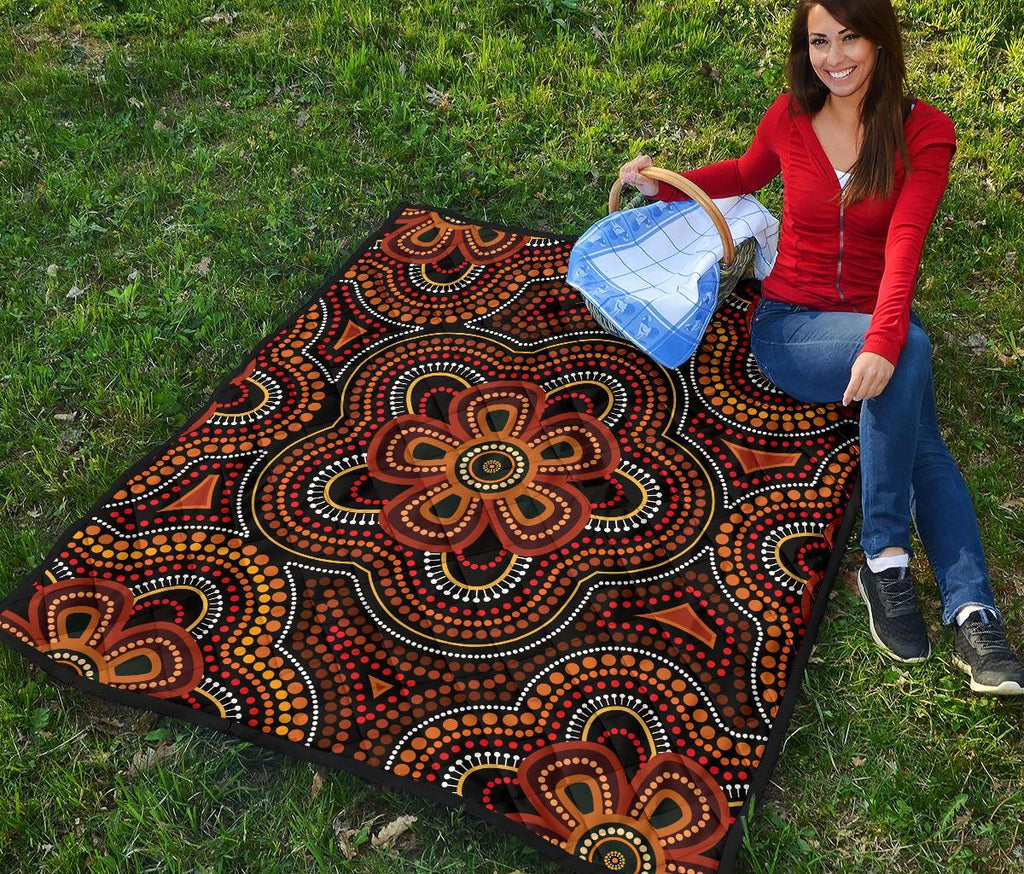 aboriginal-premium-quilt-aboriginal-dot-painting-flowers-style-ver02