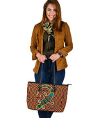 aboriginal-large-leather-tote-bag-lizard-dot-painting-patterns