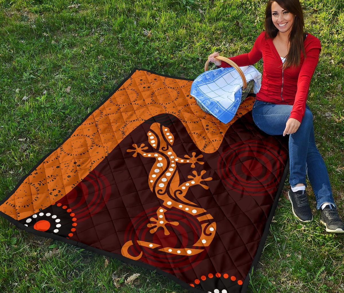 aboriginal-premium-quilt-lizard-in-aboriginal-dreaming