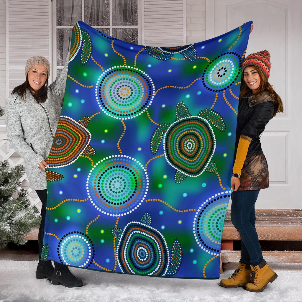 aboriginal-premium-blanket-indigenous-turtle-dreaming