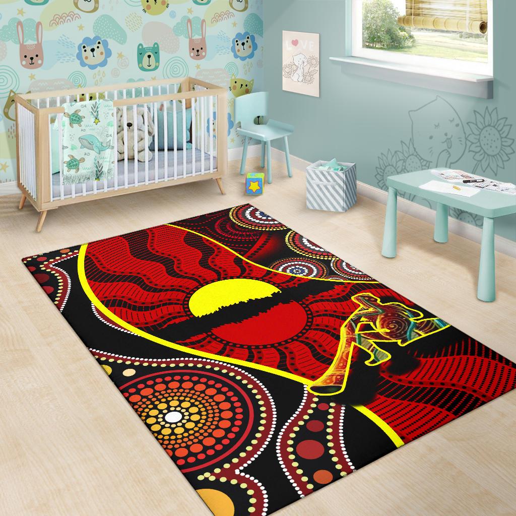 area-rug-australia-aboriginal-dots-with-didgeridoo