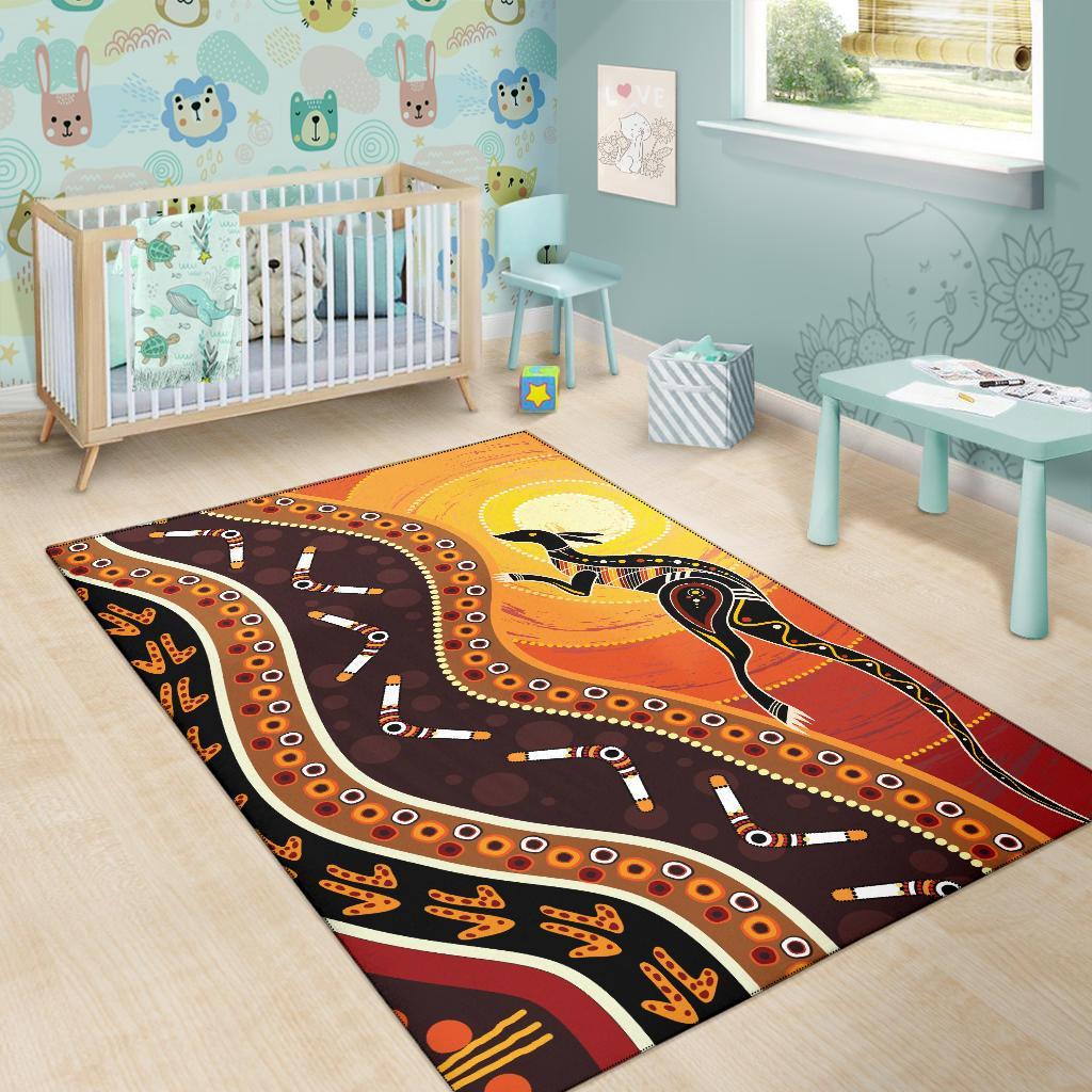 area-rug-aboriginal-kangaroo-boomerang-dot-panting