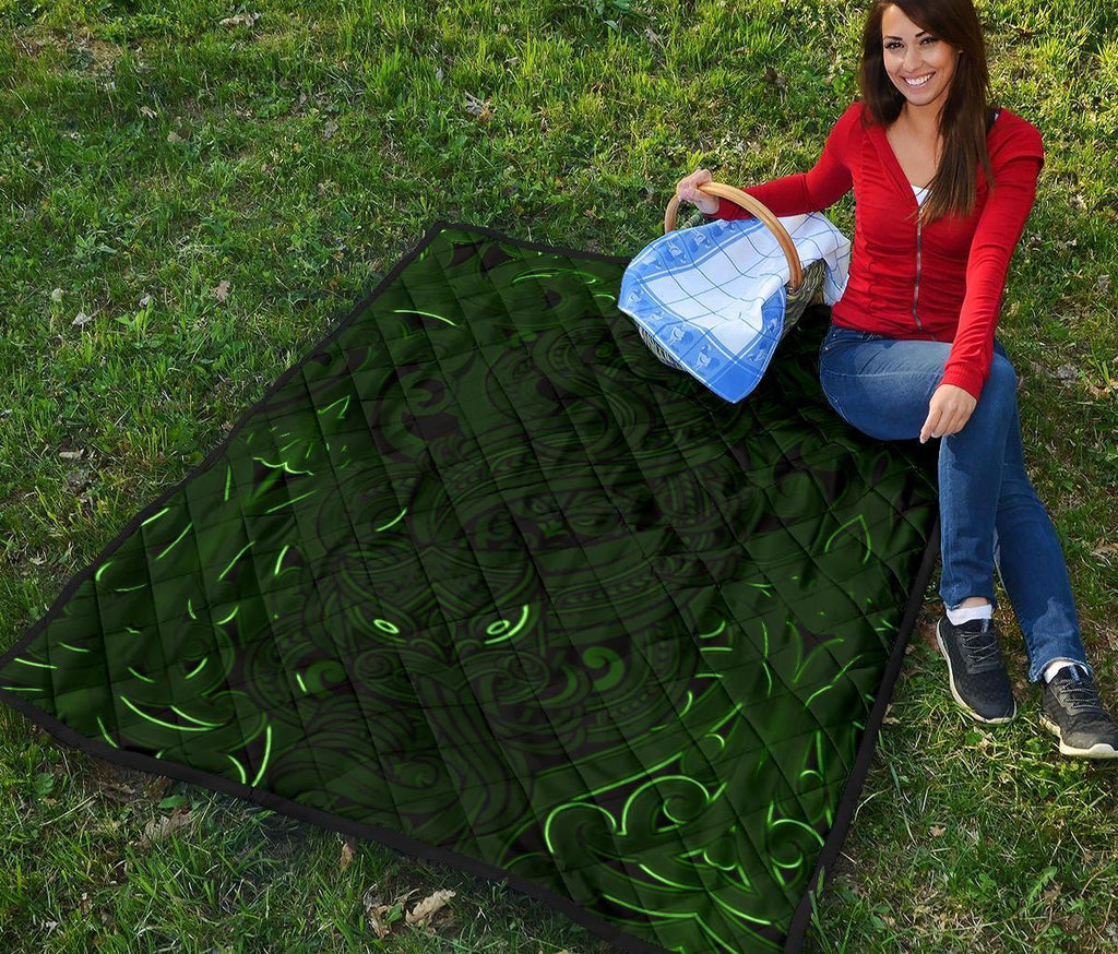 new-zealand-premium-quilt-maori-gods-tumatauenga-god-of-war-green