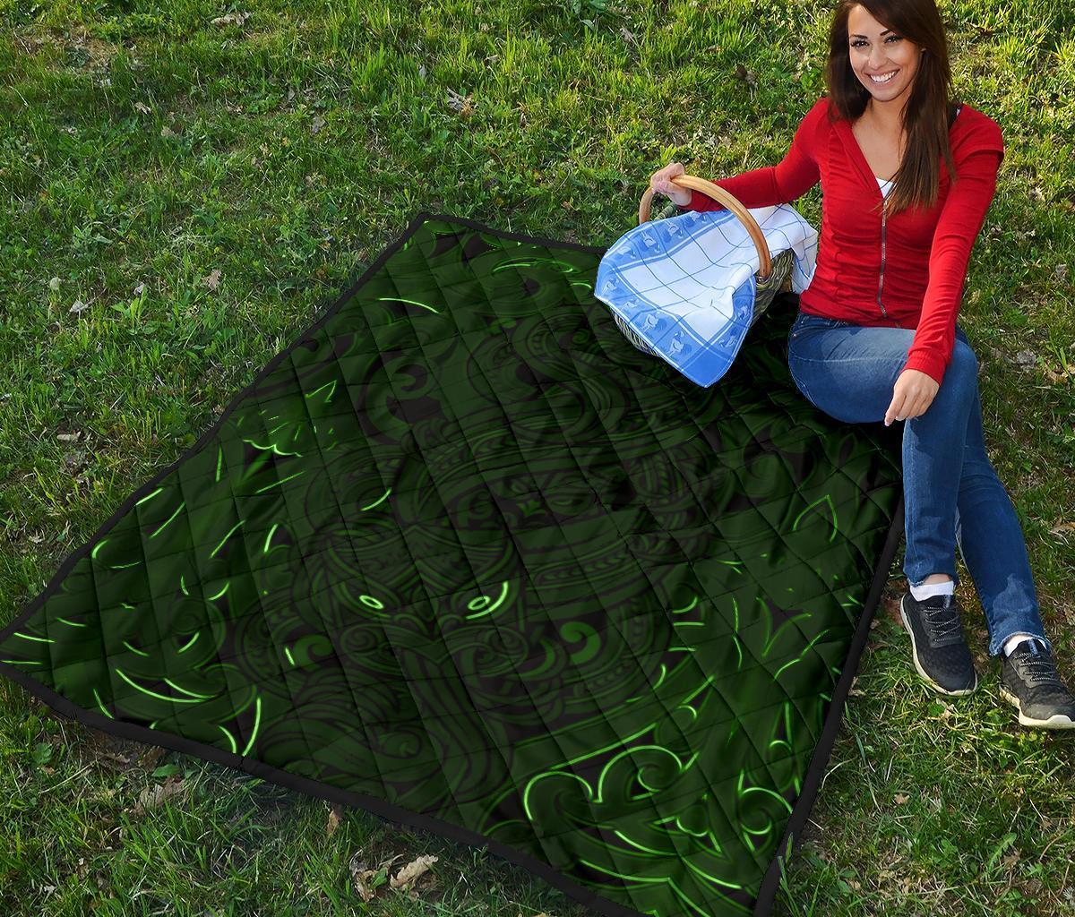 new-zealand-premium-quilt-maori-gods-tumatauenga-god-of-war-green