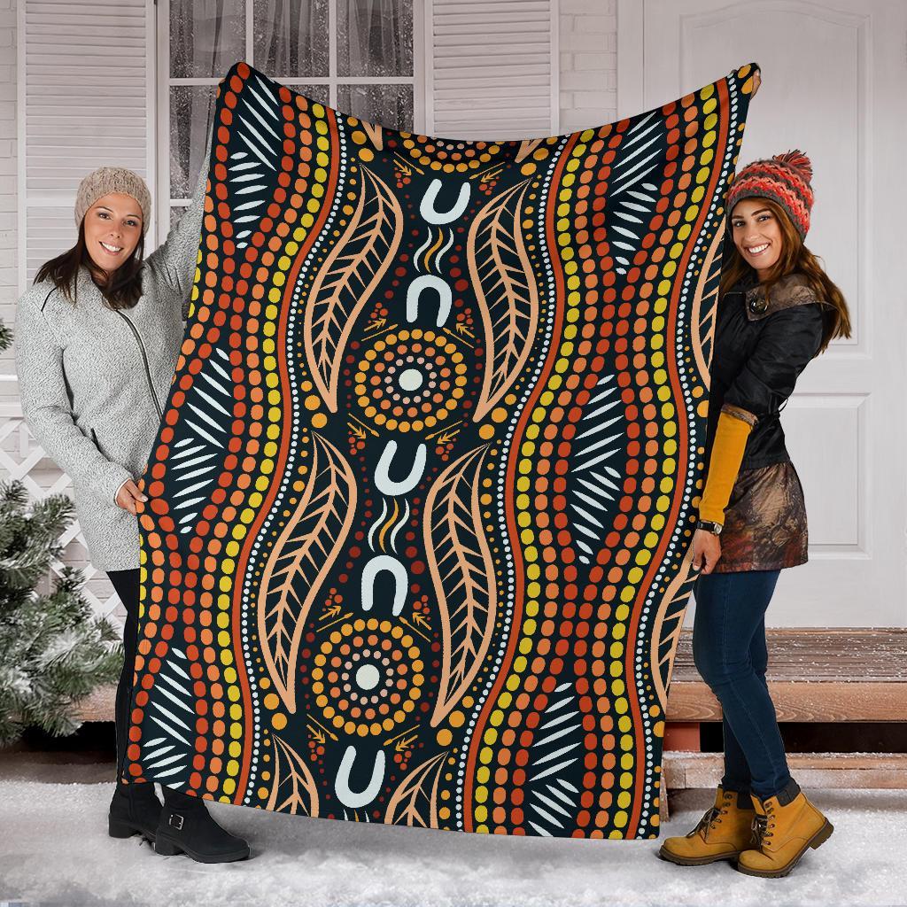 premium-blanket-indigenous-dot-painting