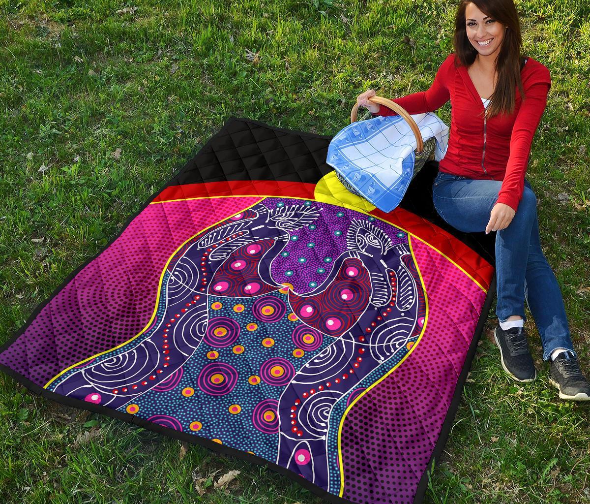 premium-quilt-aboriginal-sublimation-dot-pattern-style-violet