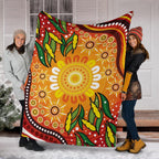 premium-blanket-indigenous-circle-leaf-patterns