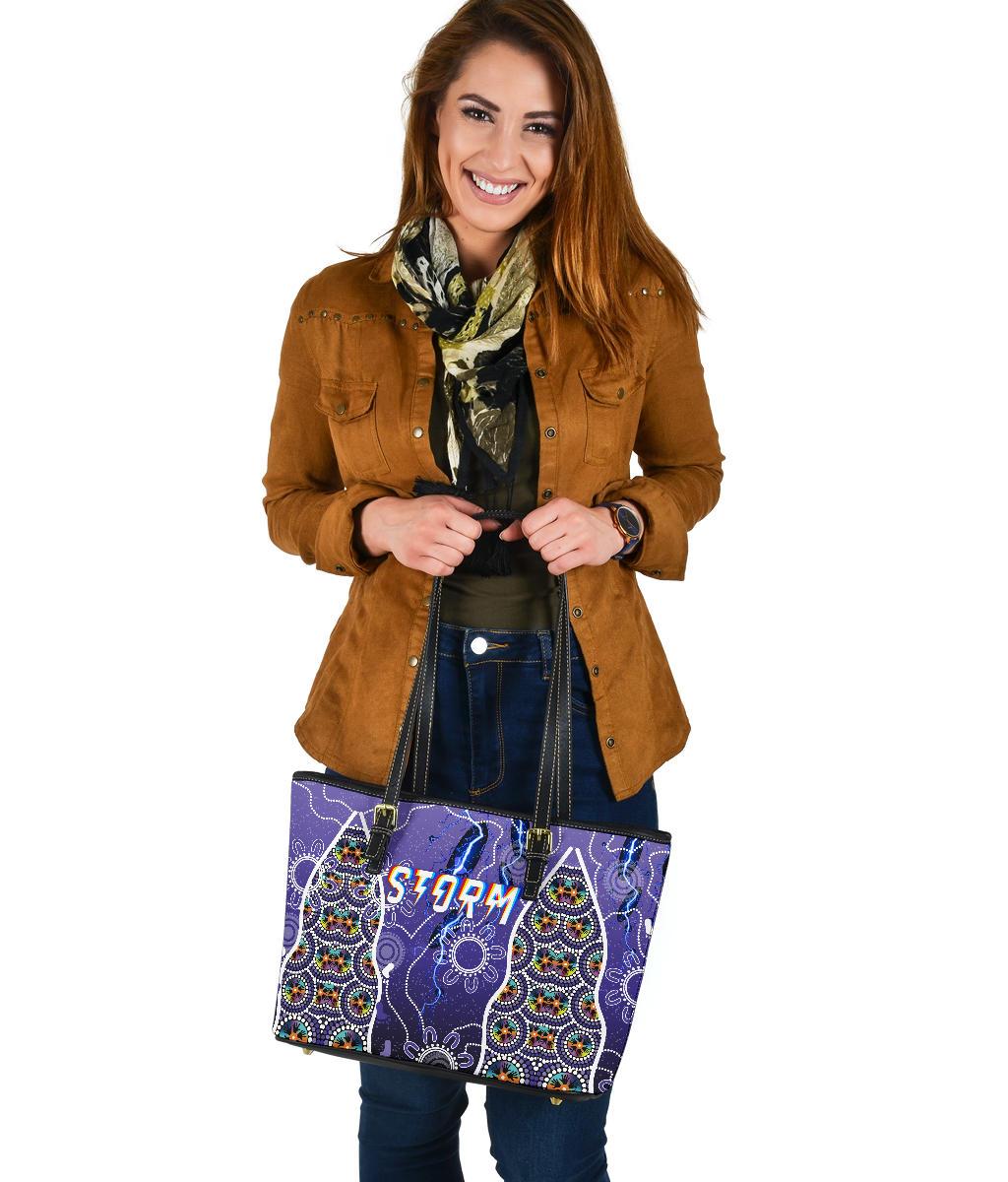 melbourne-storm-small-leather-tote-indigenous