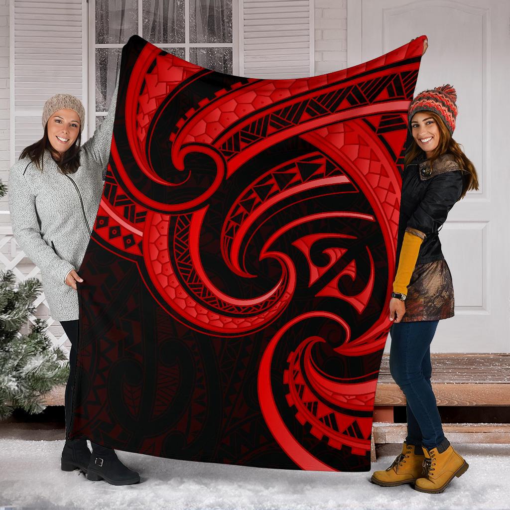 new-zealand-maori-mangopare-premium-blanket-polynesian-red