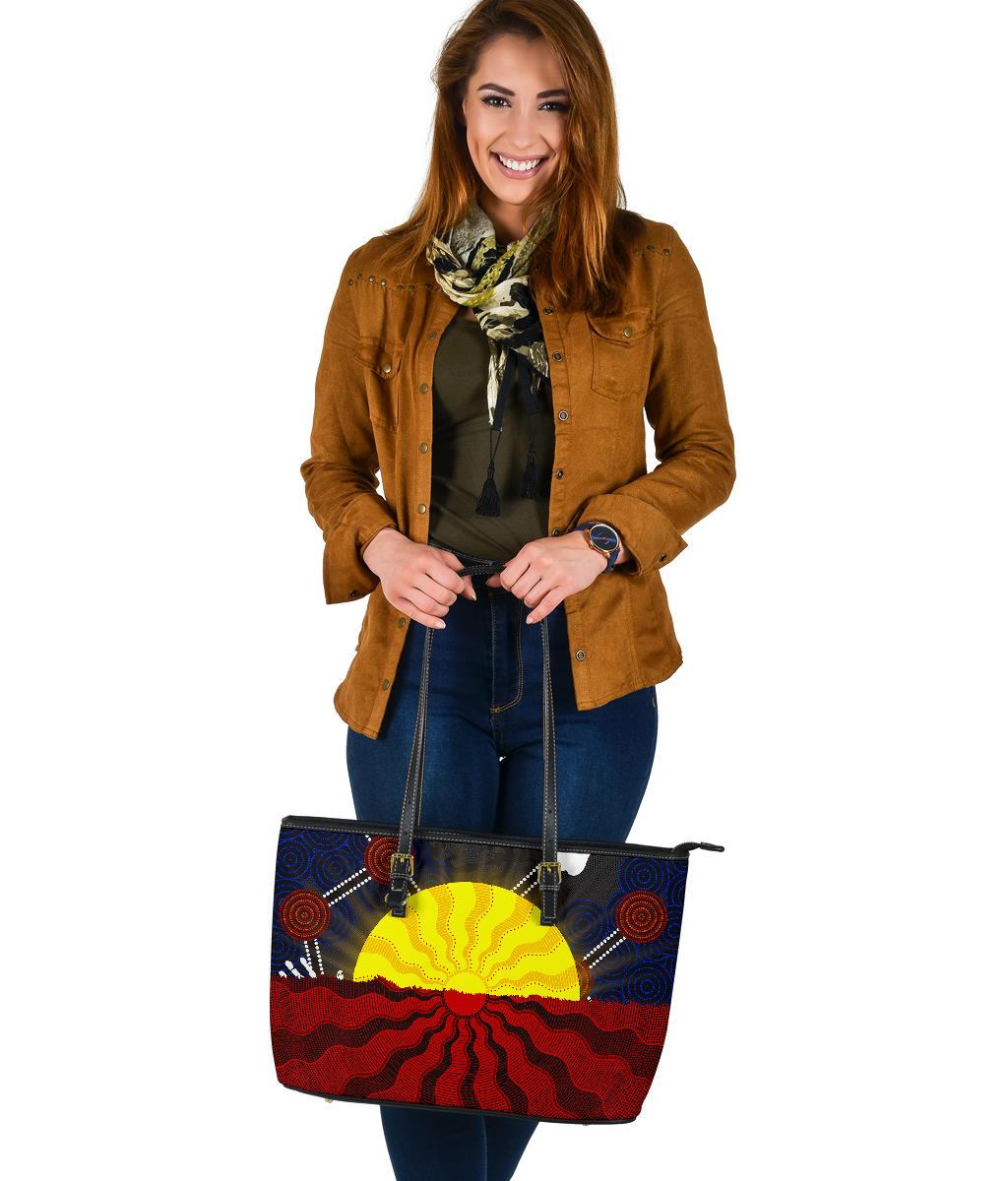 aboriginal-leather-tote-bag-aboriginal-lives-matter-flag-sun-dot-painting