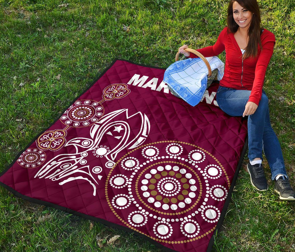 queensland-premium-quilt-maroons-simple-indigenous