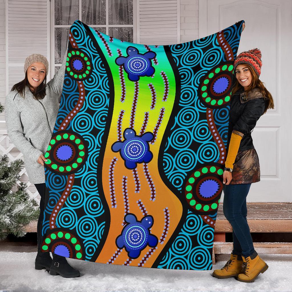 premium-blanket-aboriginal-turtle