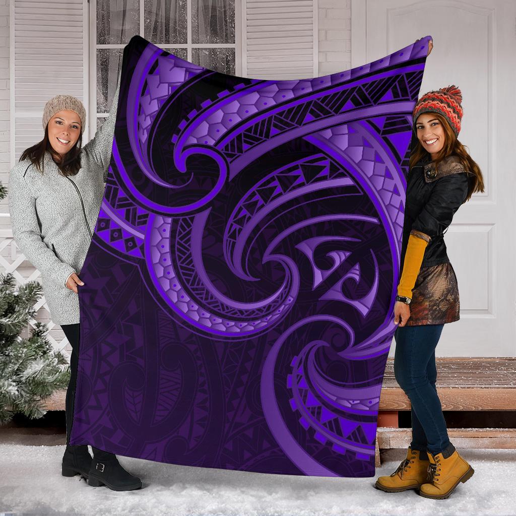 new-zealand-maori-mangopare-premium-blanket-polynesian-purple