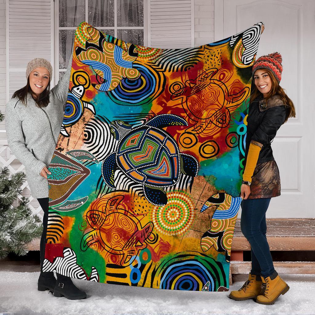 aboriginal-premium-blanket-turtle-indigenous-art
