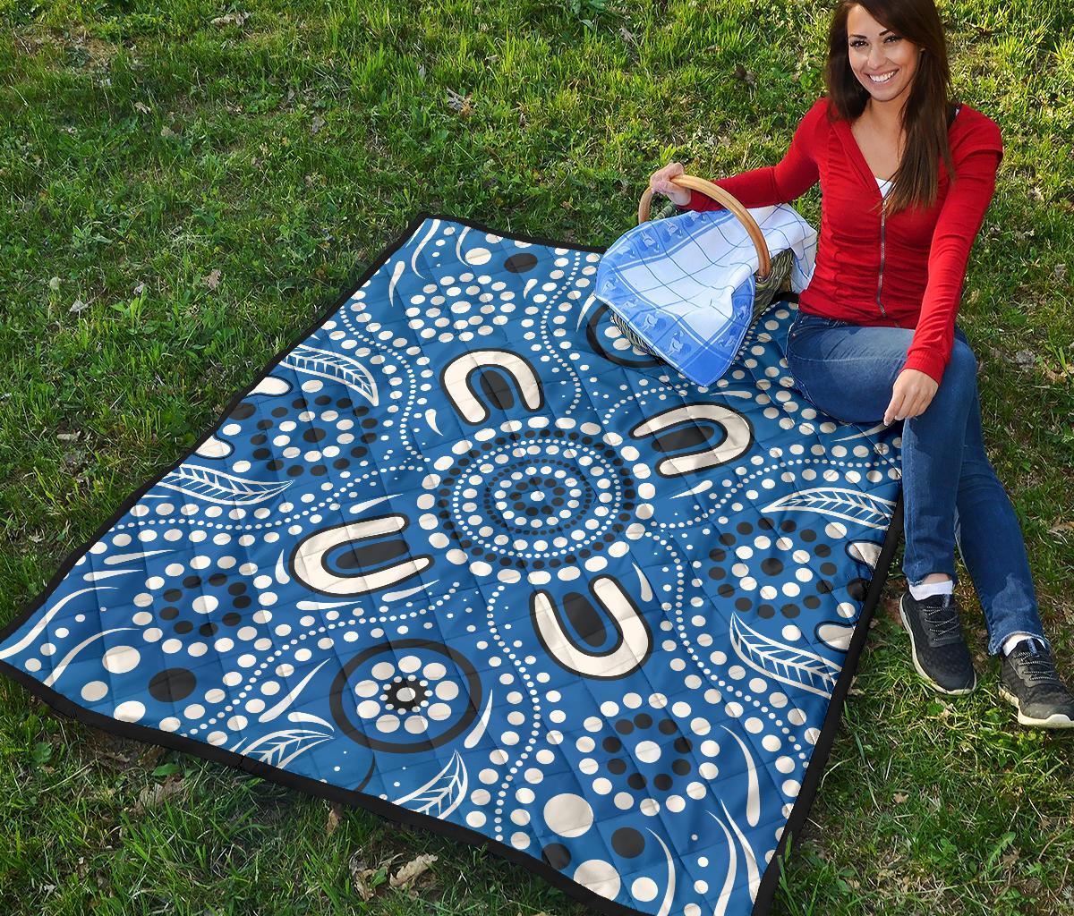 aboriginal-premium-quilt-indigenous-circle-dot-painting-blue-color