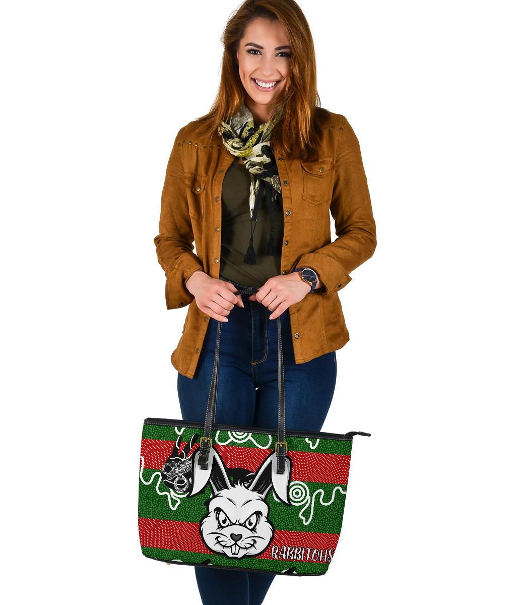 rabbitohs-indigenous-large-leather-tote-rabbit-head