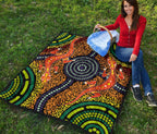 1st-australiapremium-quilt-aboriginal-two-lizards-dot-painting-circle