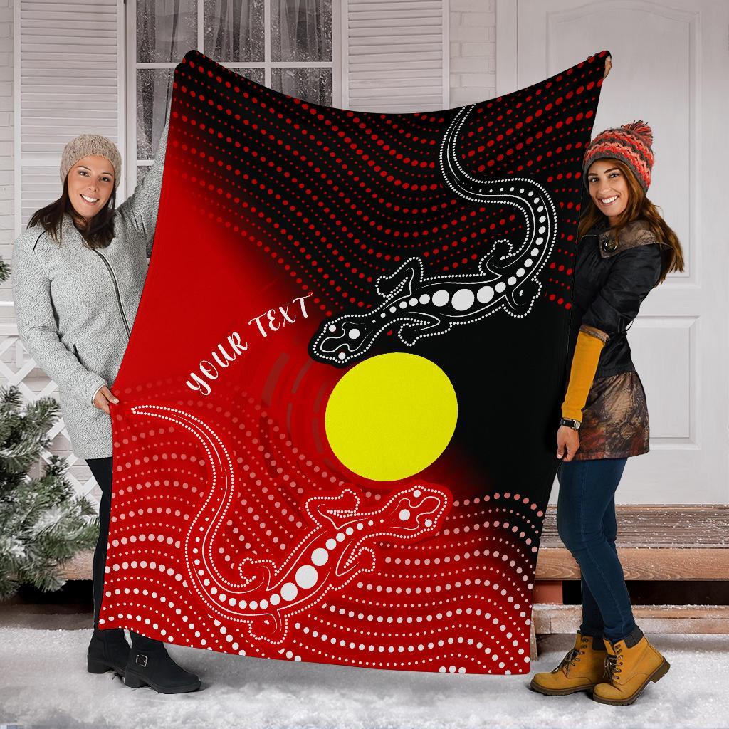 customaboriginal-premium-blanket-two-indigenous-lizard