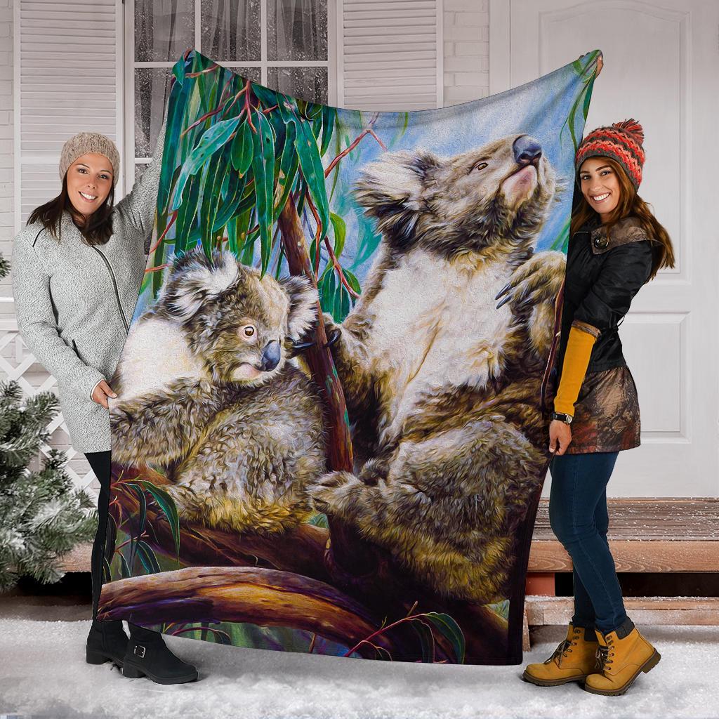 premium-blanket-koala-and-joey-blanket-3d-art