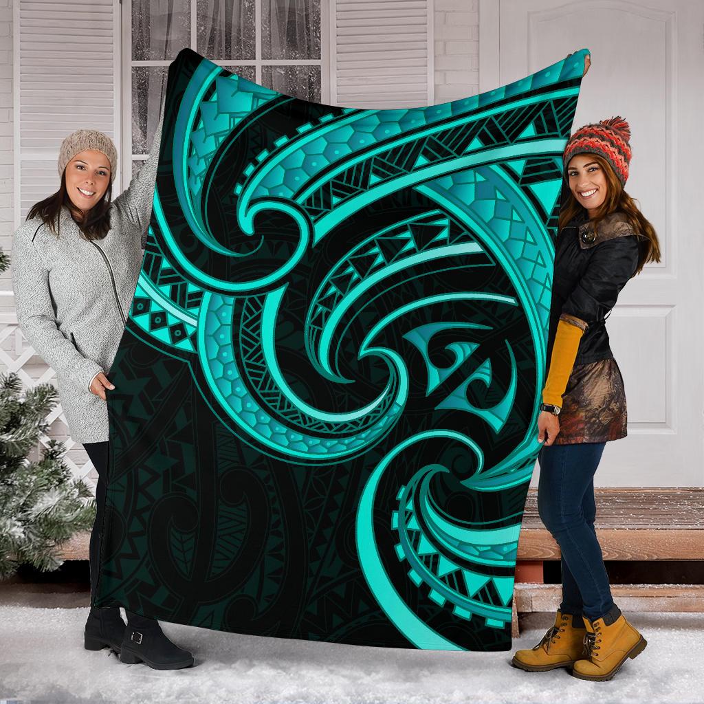 new-zealand-maori-mangopare-premium-blanket-polynesian-turquoise