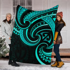 new-zealand-maori-mangopare-premium-blanket-polynesian-turquoise