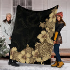 hibiscus-plumeria-golden-turtle-premium-blanket