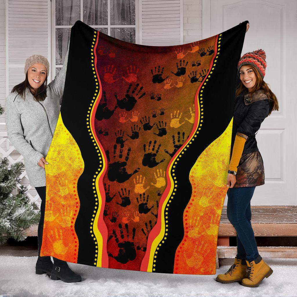 premium-blanket-aboriginal-patterns-blanket-golden-style