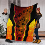 premium-blanket-aboriginal-patterns-blanket-golden-style
