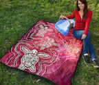 aboriginal-premium-quilt-sea-turtle-with-indigenous-patterns-pink