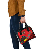 Shoulder Handbag - Aboriginal Bag Dot Painting Map- - Vibe Hoodie