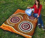 aboriginal-premium-quilt-australia-brown-circle-dot-painting-art